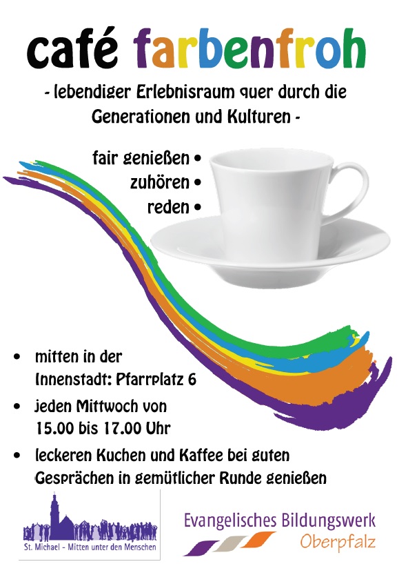 Herzliche Einladung zum Café farbenfroh