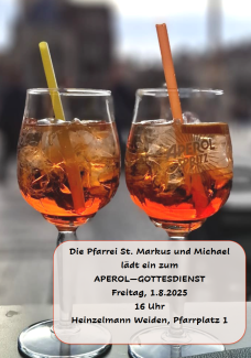 Plakat Aperol-Gottesdienst