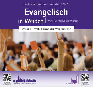 Titelbild Gemeindegruß, Menschen halten Stimmkarten in die Höhe